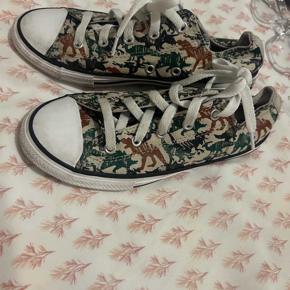 Dinosaur Themed Converse size 3